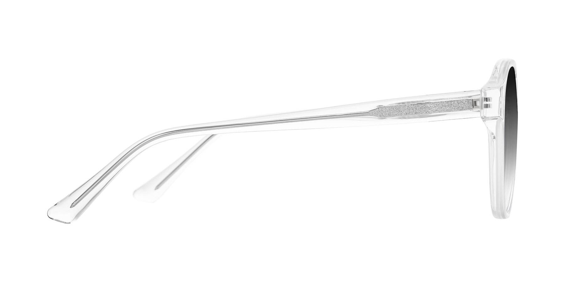 Side of Jalon in Clear with Gray Gradient Lenses