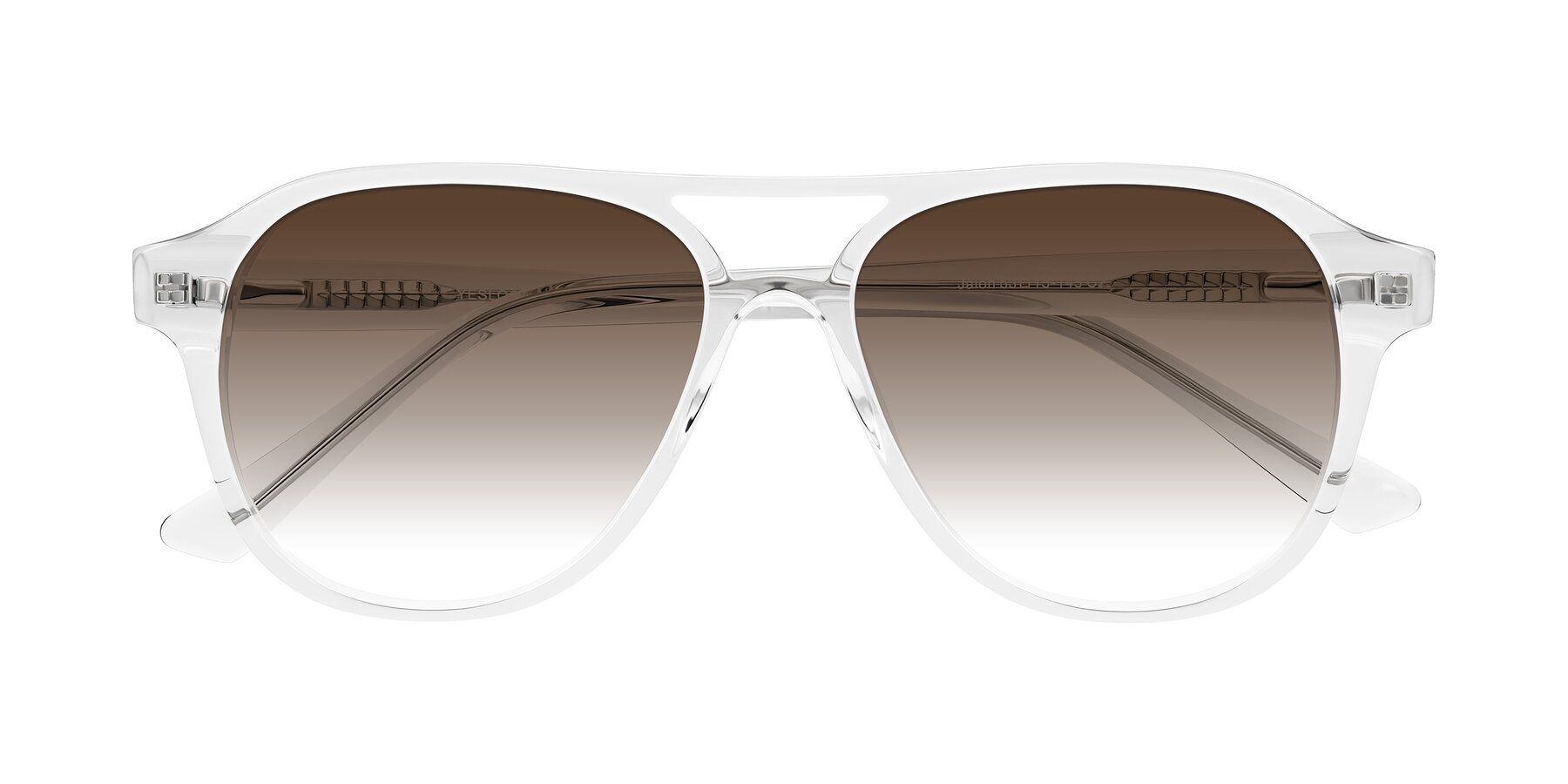 Folded Front of Jalon in Clear with Brown Gradient Lenses