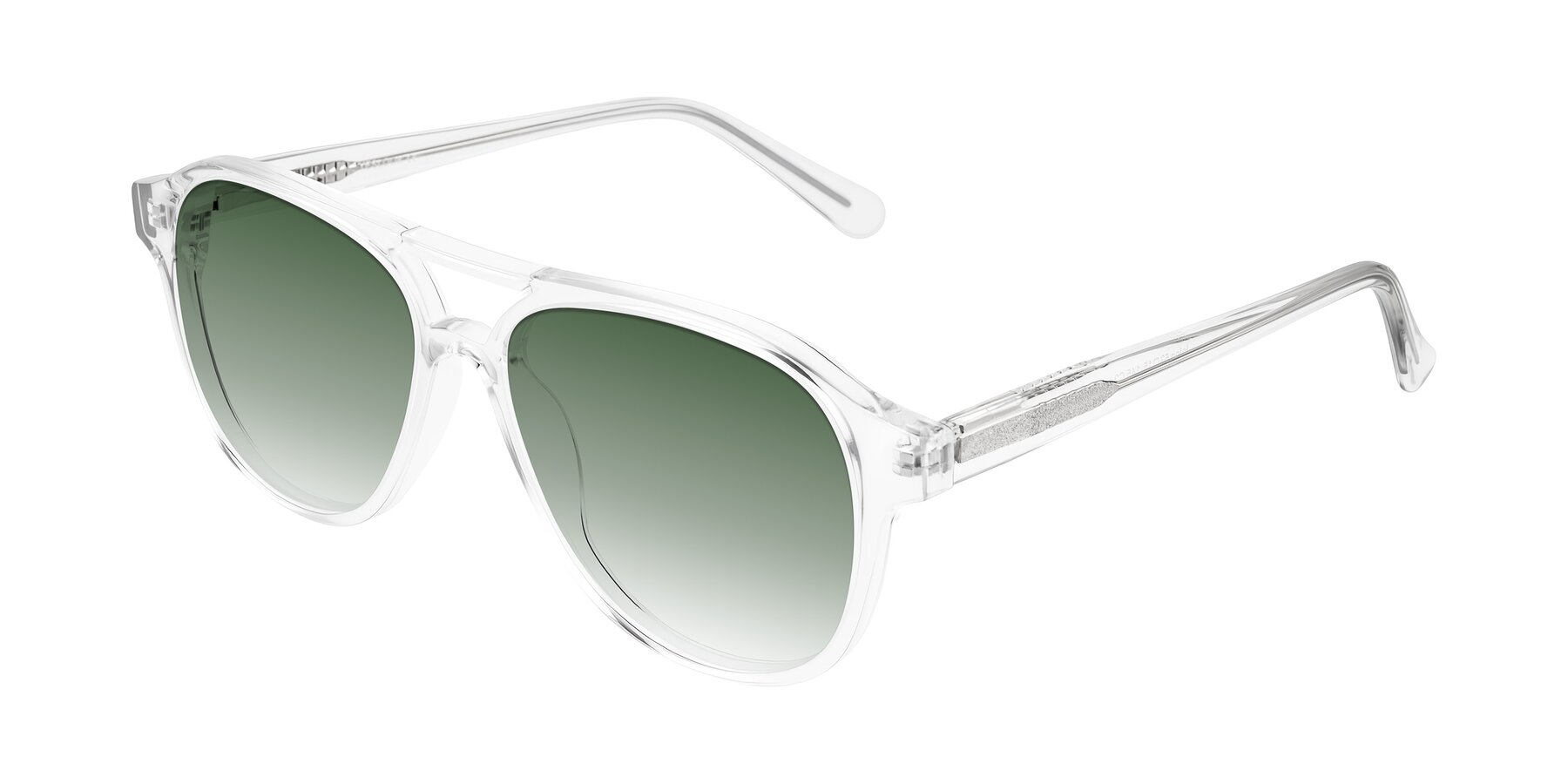 Angle of Jalon in Clear with Green Gradient Lenses