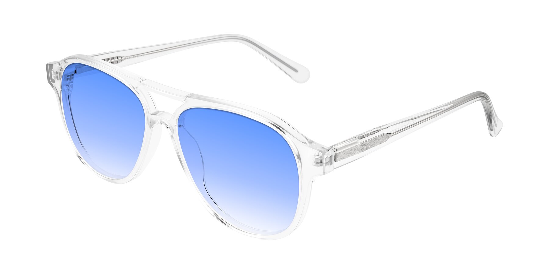 Angle of Jalon in Clear with Blue Gradient Lenses