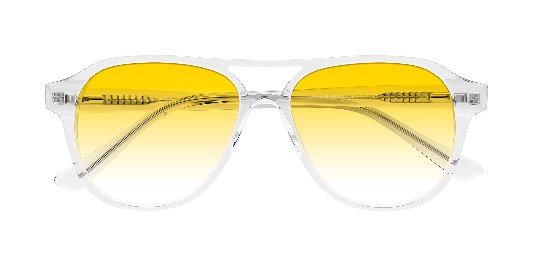 Folded Front of Jalon in Clear with Yellow Gradient Lenses