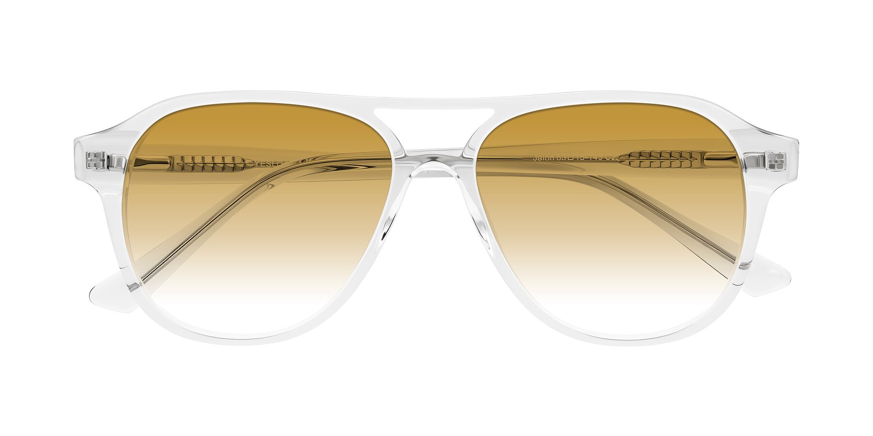 Folded Front of Jalon in Clear with Champagne Gradient Lenses