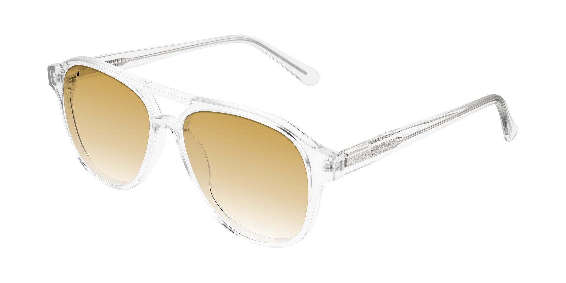Angle of Jalon in Clear with Champagne Gradient Lenses