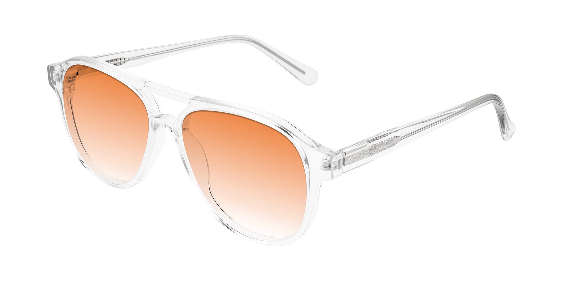 Angle of Jalon in Clear with Orange Gradient Lenses