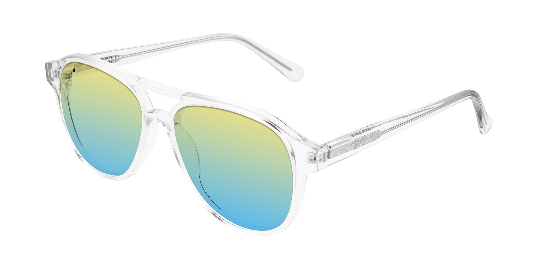 Angle of Jalon in Clear with Yellow / Blue Gradient Lenses