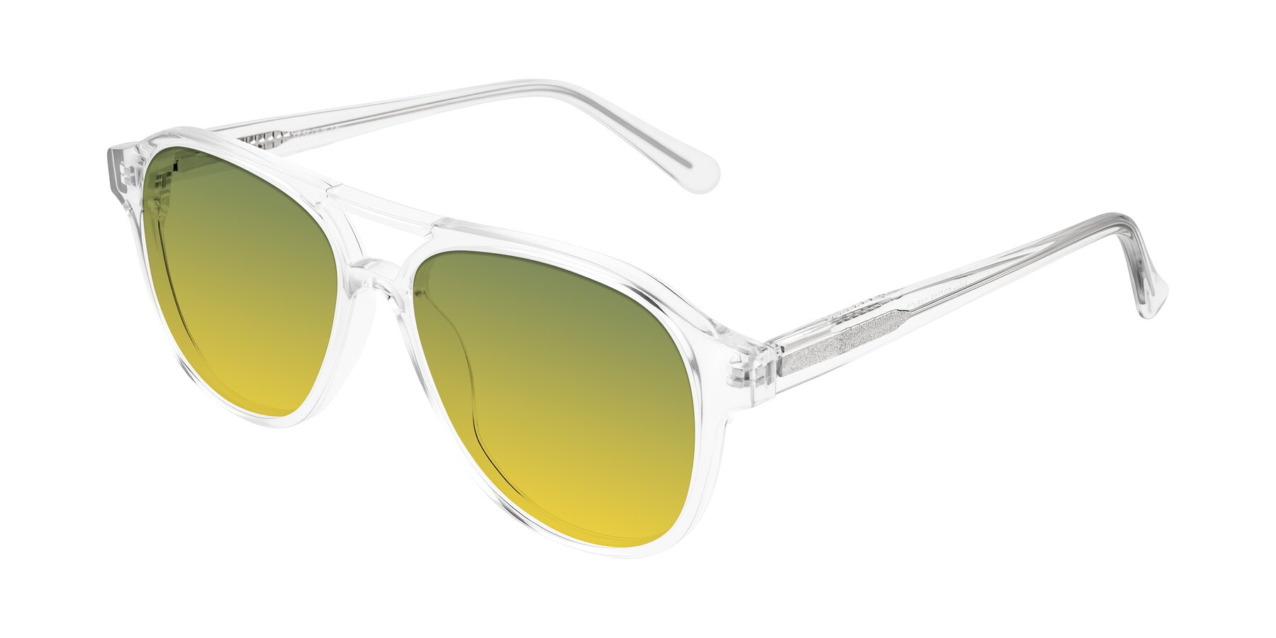 Angle of Jalon in Clear with Green / Yellow Gradient Lenses