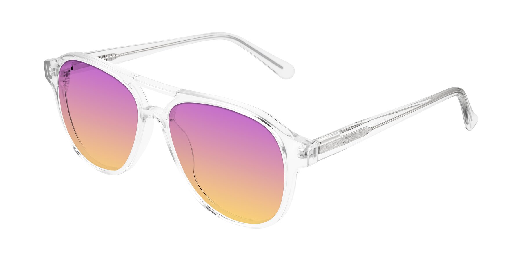 Angle of Jalon in Clear with Purple / Yellow Gradient Lenses