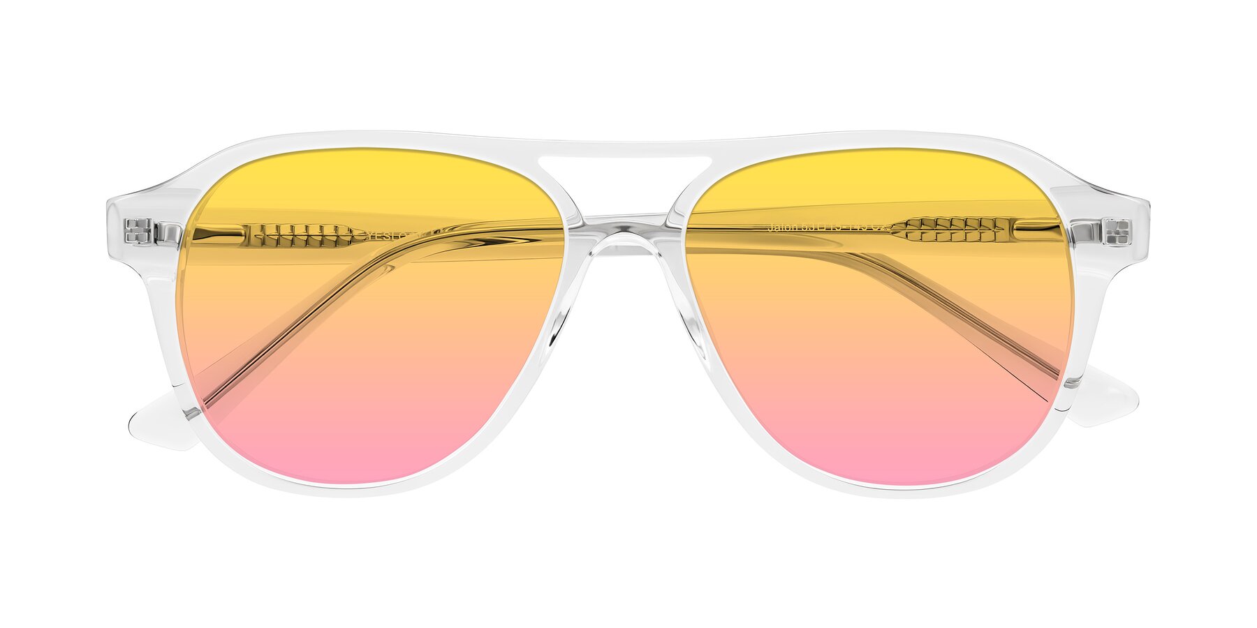 Folded Front of Jalon in Clear with Yellow / Pink Gradient Lenses