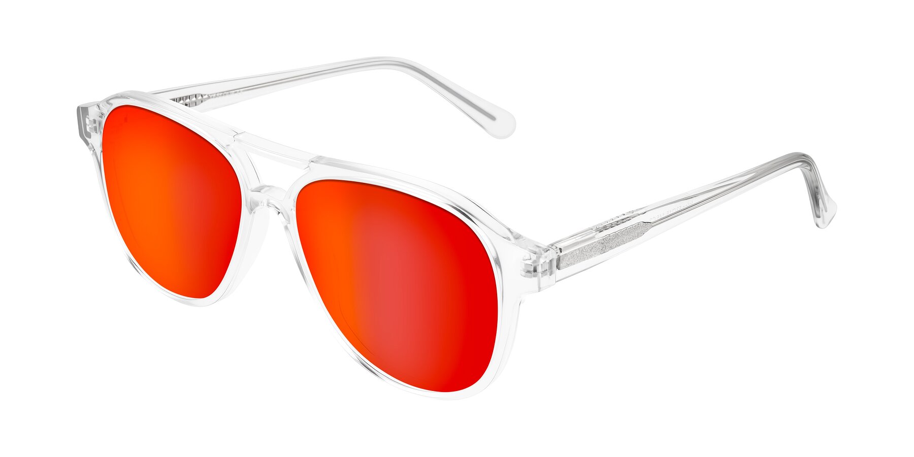 Angle of Jalon in Clear with Red Gold Mirrored Lenses