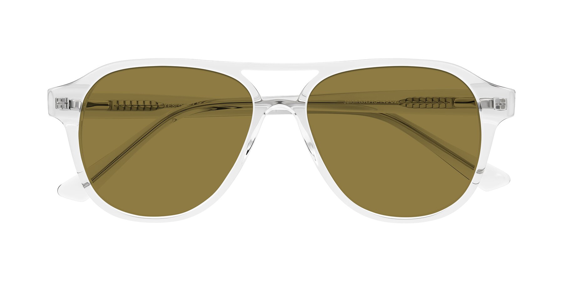 Folded Front of Jalon in Clear with Brown Polarized Lenses