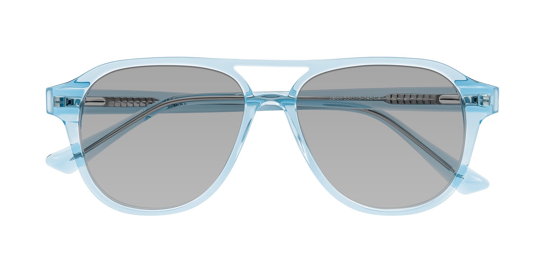 Folded Front of Jalon in Light Blue with Light Gray Tinted Lenses