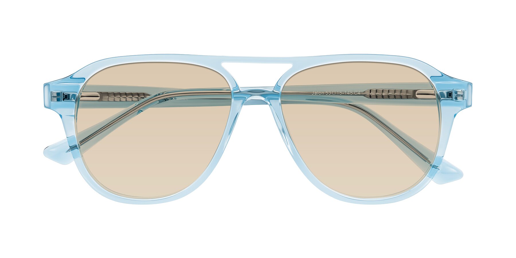 Folded Front of Jalon in Light Blue with Light Brown Tinted Lenses