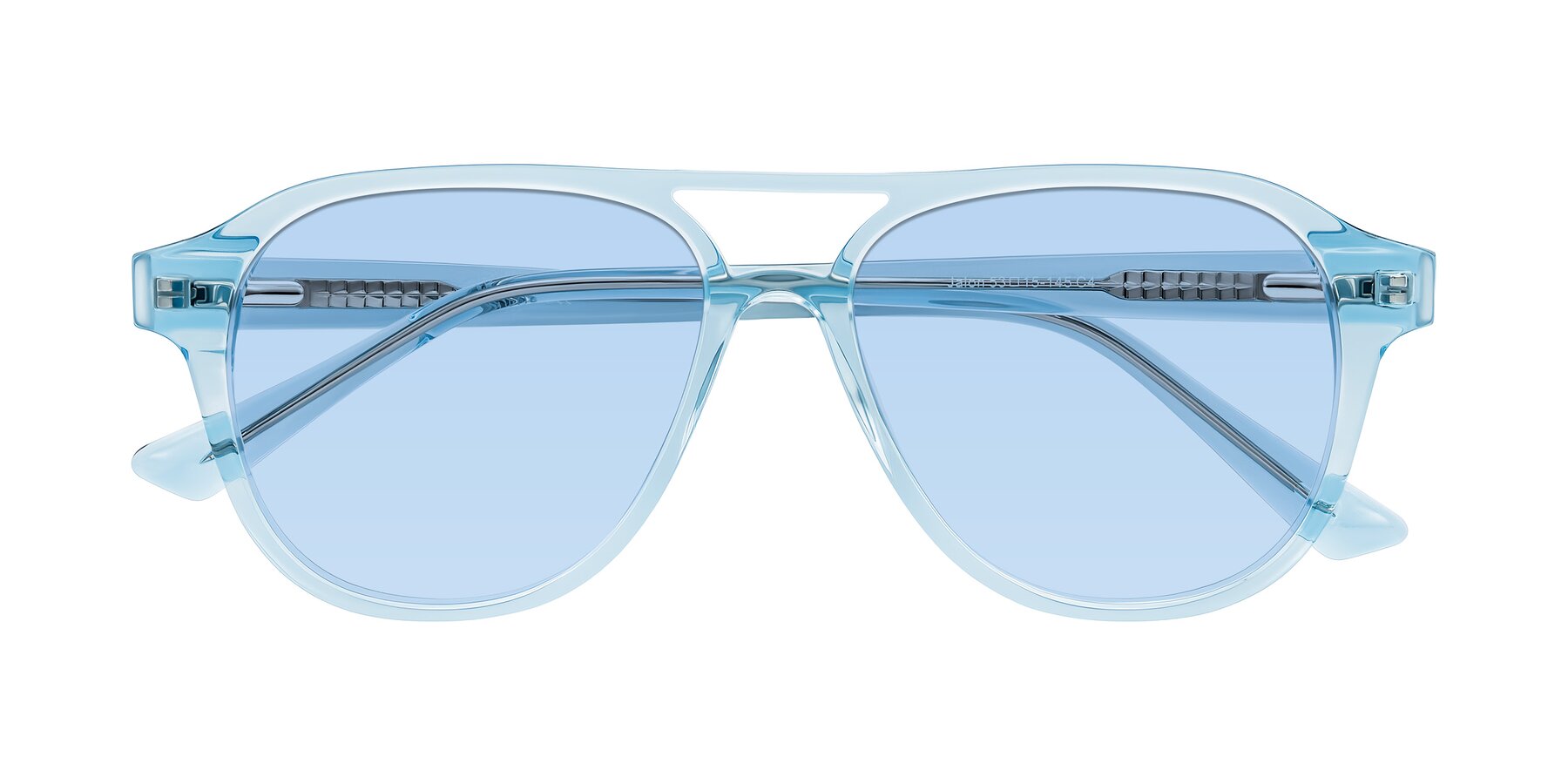 Folded Front of Jalon in Light Blue with Light Blue Tinted Lenses