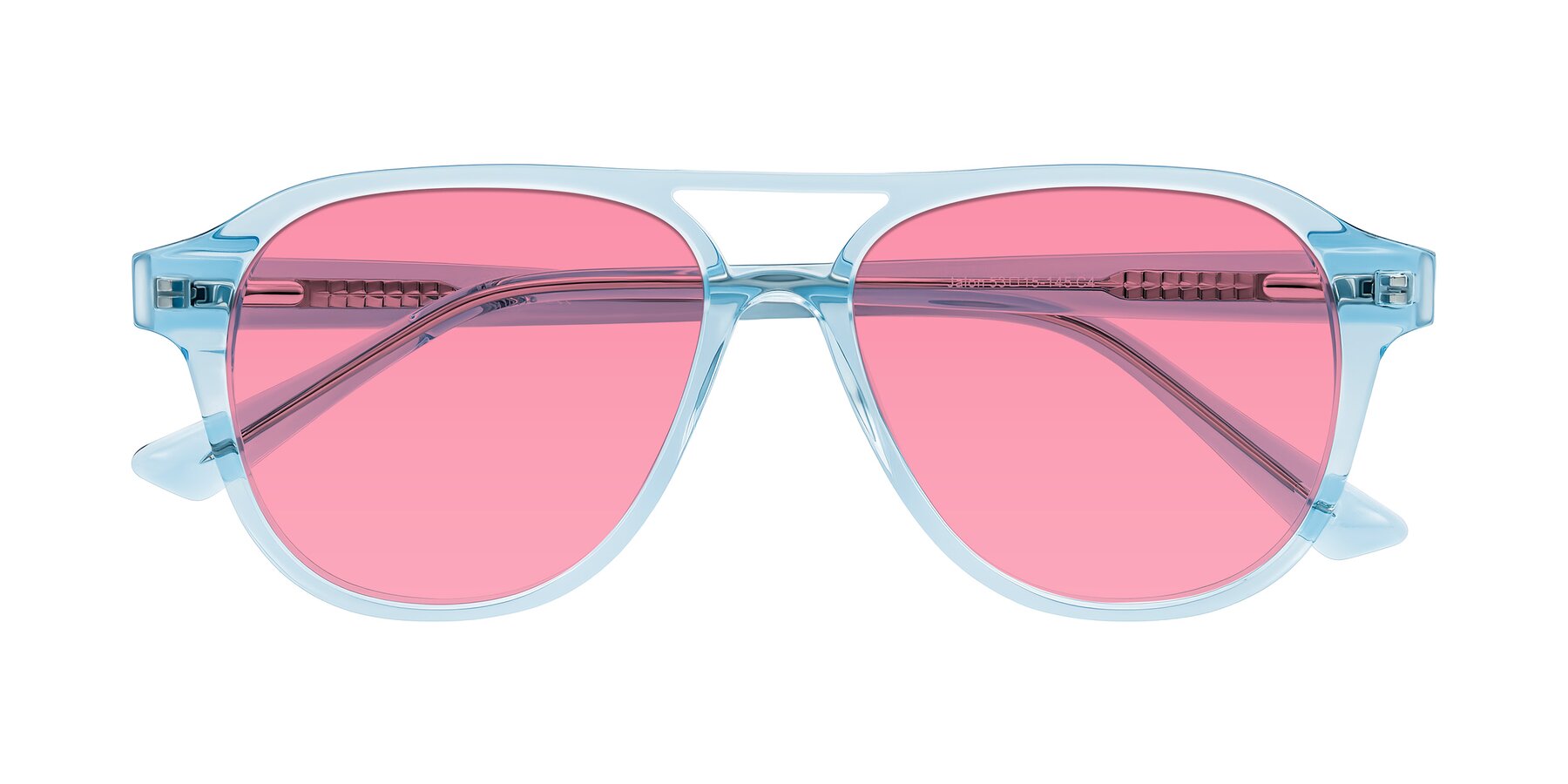 Folded Front of Jalon in Light Blue with Pink Tinted Lenses