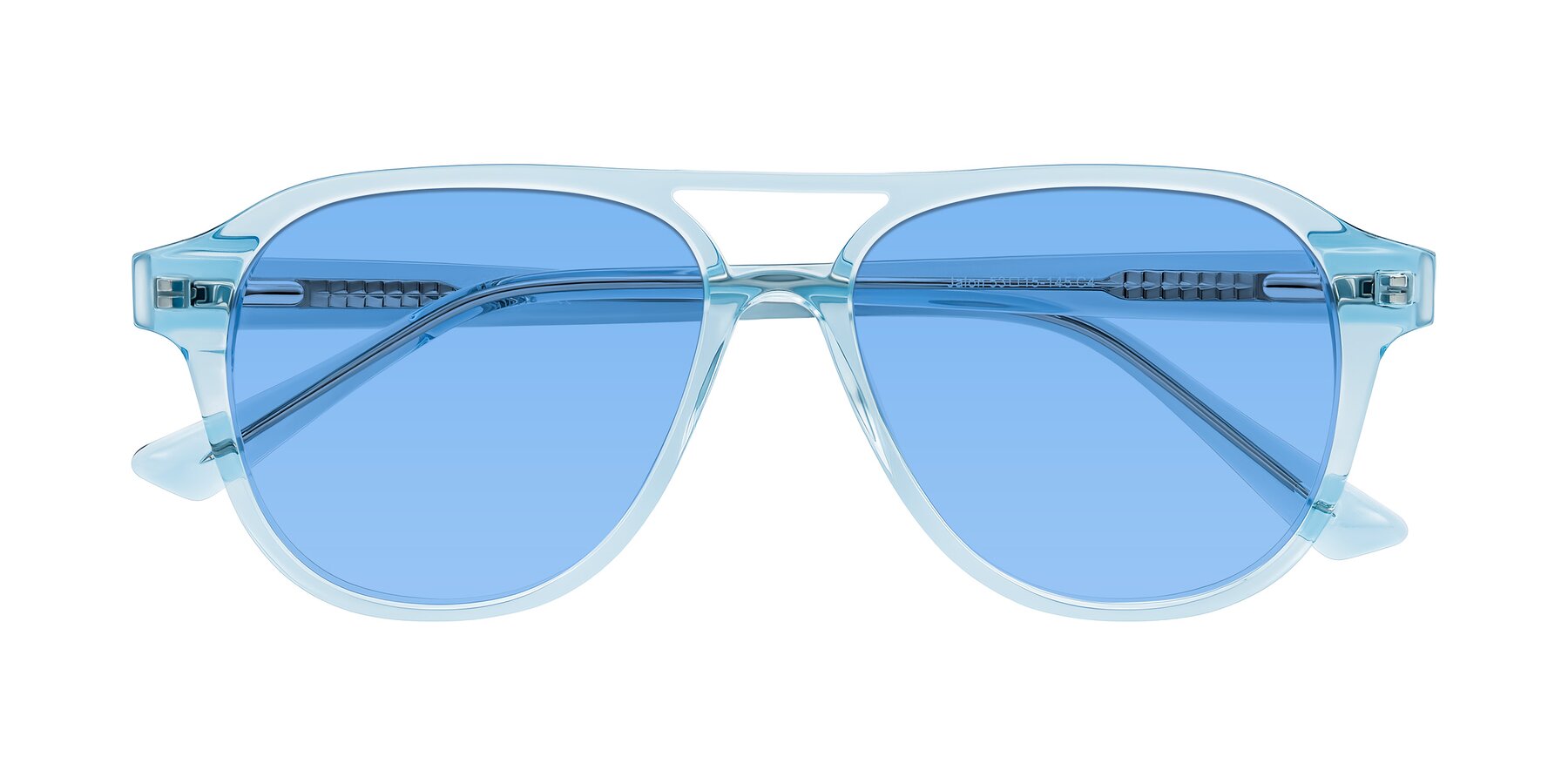 Folded Front of Jalon in Light Blue with Medium Blue Tinted Lenses