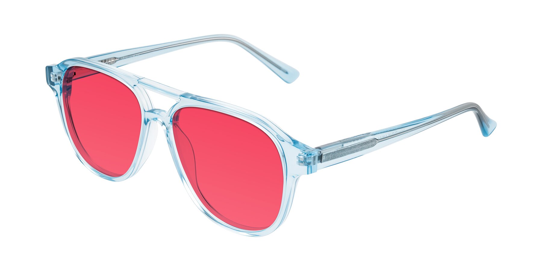 Angle of Jalon in Light Blue with Red Tinted Lenses