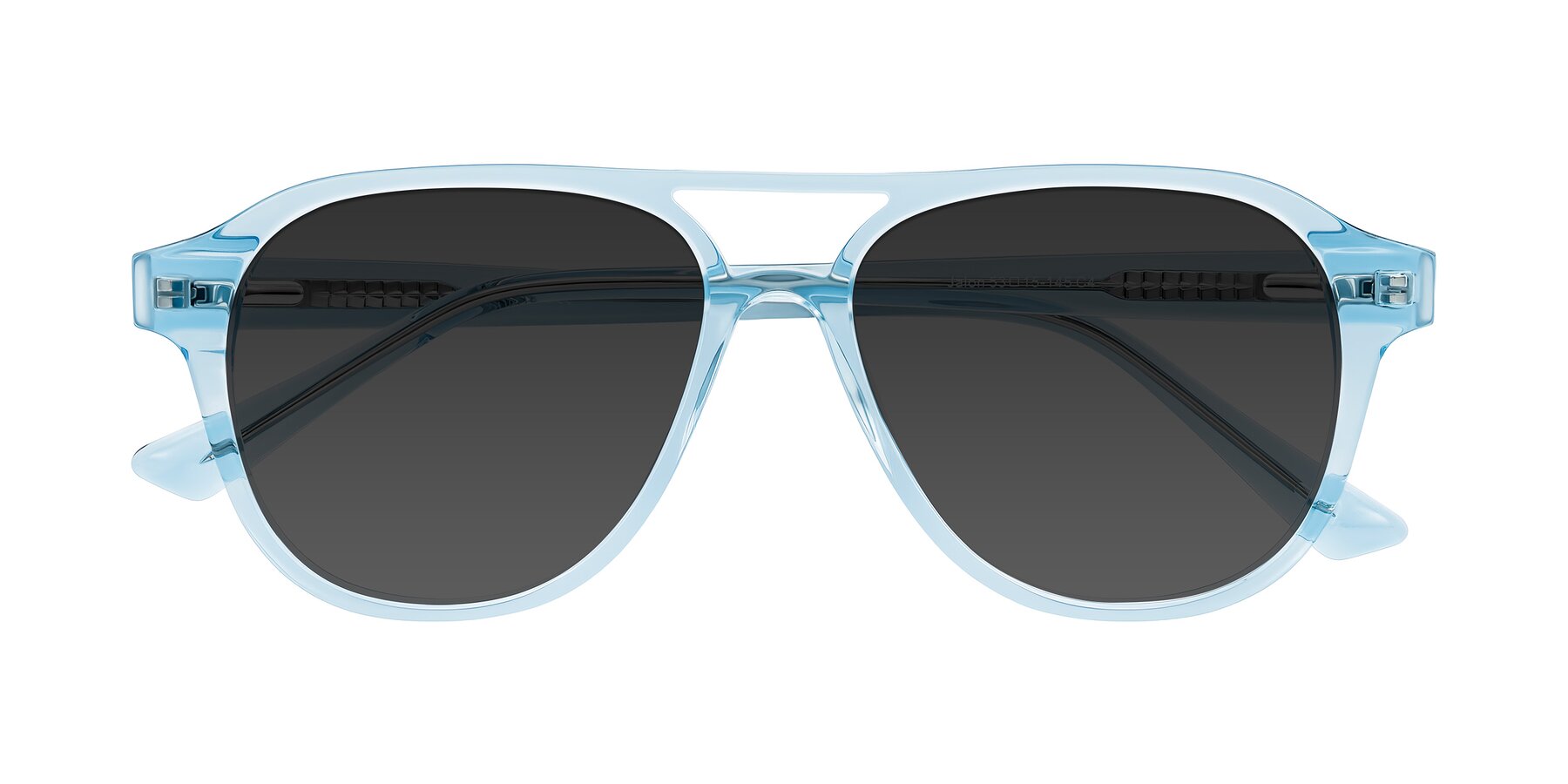 Folded Front of Jalon in Light Blue with Gray Tinted Lenses