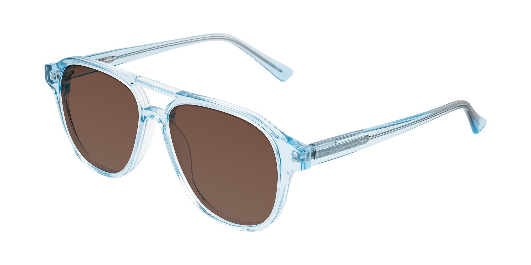 Angle of Jalon in Light Blue with Brown Tinted Lenses