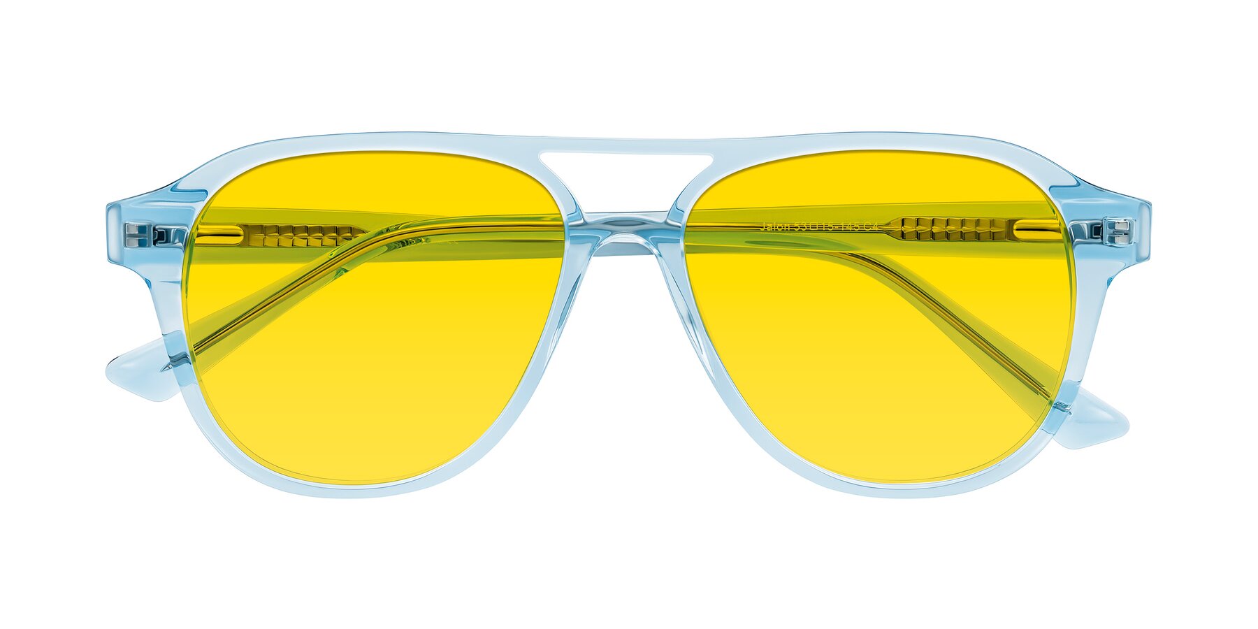 Folded Front of Jalon in Light Blue with Yellow Tinted Lenses