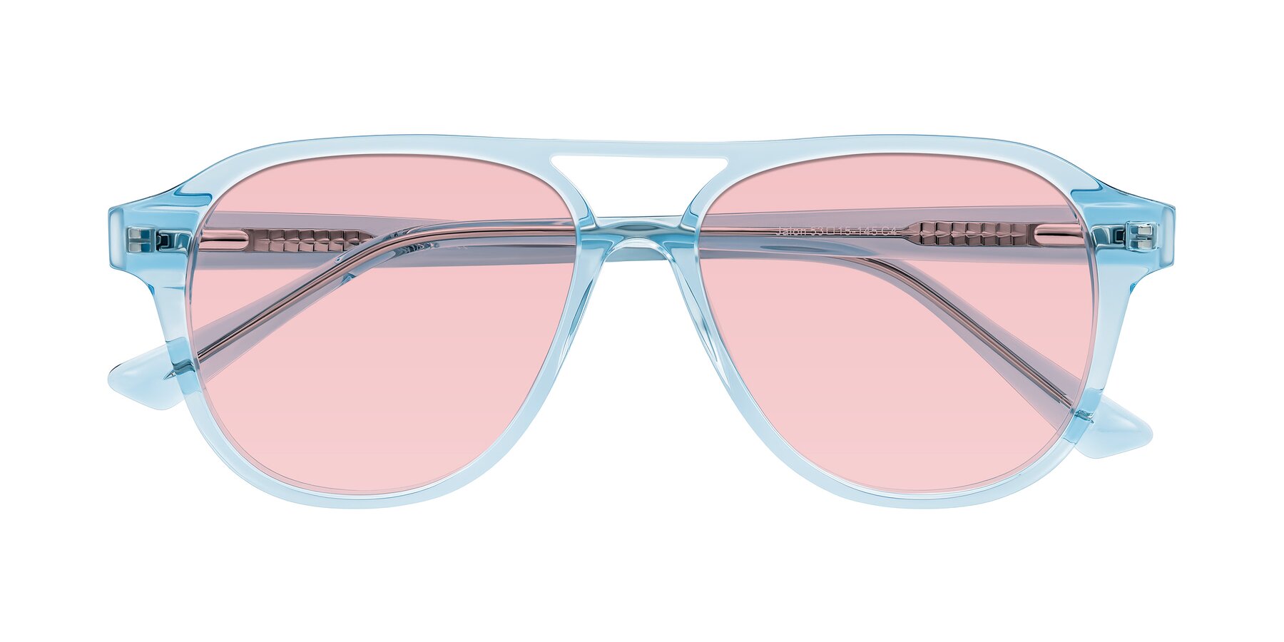 Folded Front of Jalon in Light Blue with Light Garnet Tinted Lenses