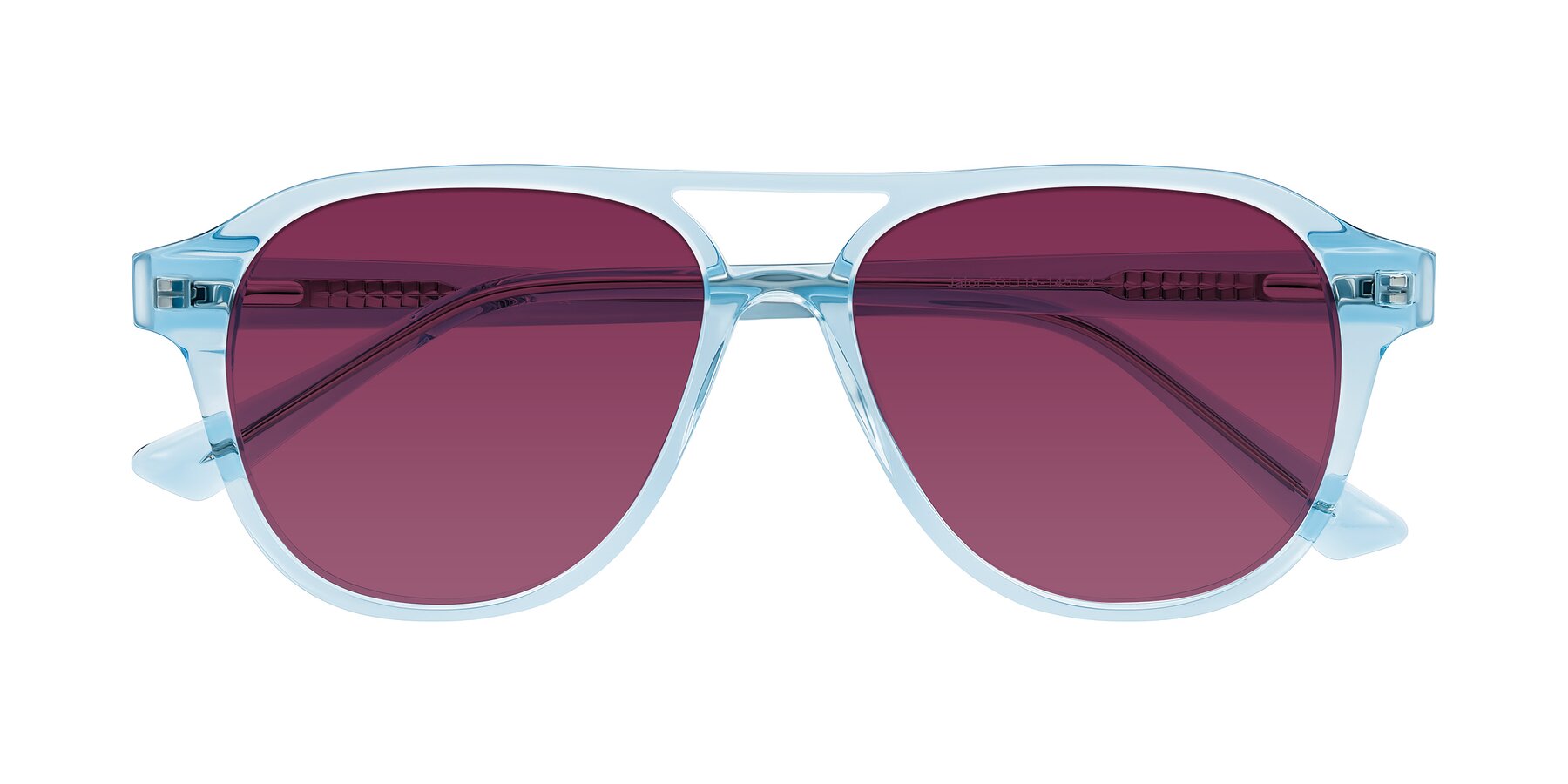 Folded Front of Jalon in Light Blue with Wine Tinted Lenses
