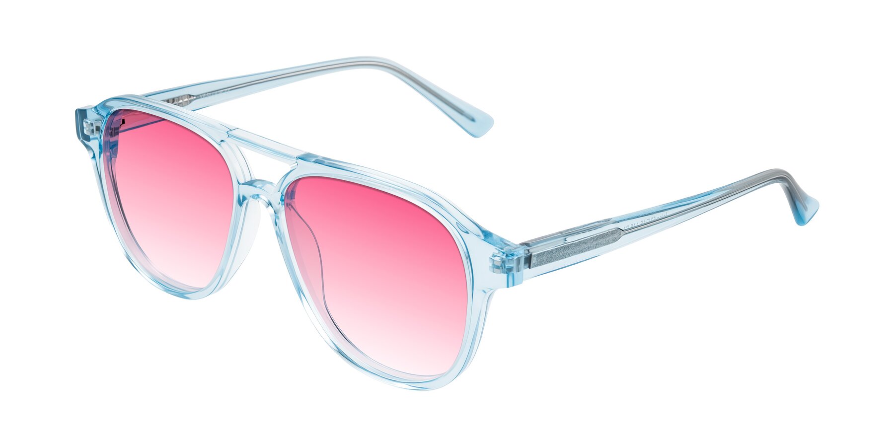 Angle of Jalon in Light Blue with Pink Gradient Lenses