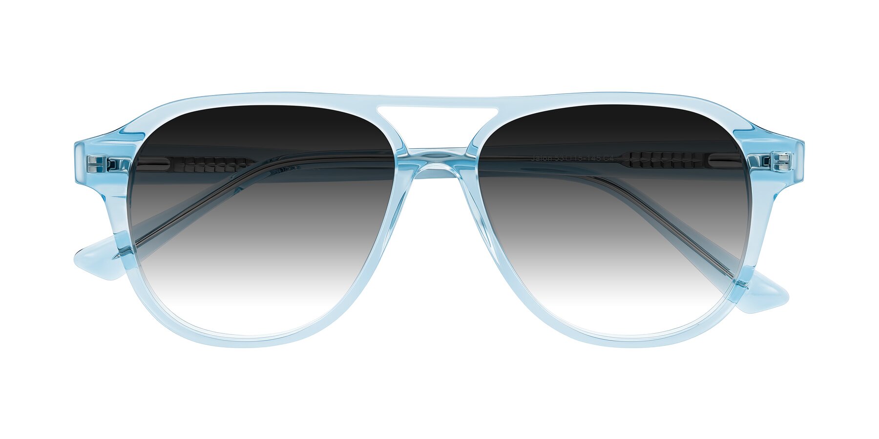 Folded Front of Jalon in Light Blue with Gray Gradient Lenses