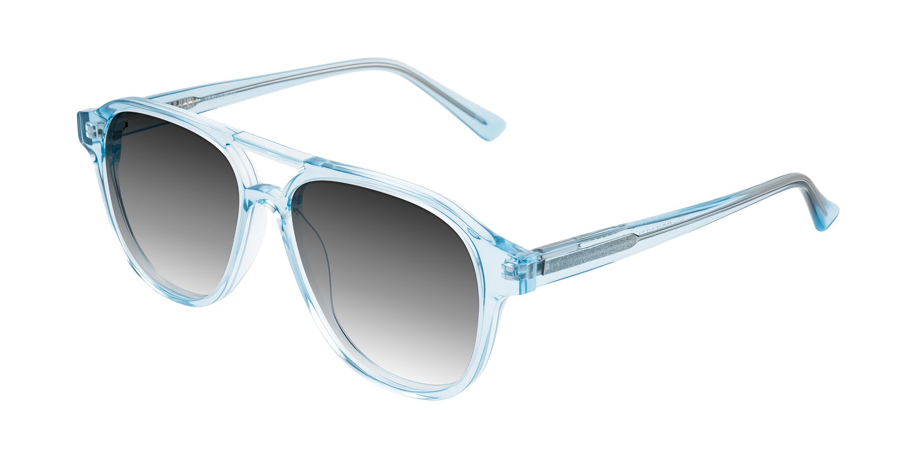 Angle of Jalon in Light Blue with Gray Gradient Lenses