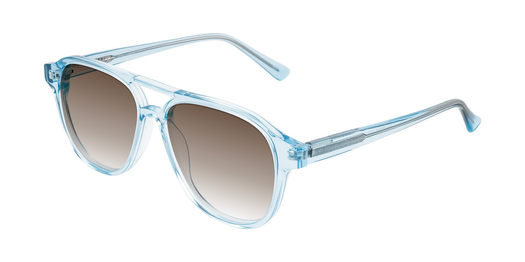 Angle of Jalon in Light Blue with Brown Gradient Lenses