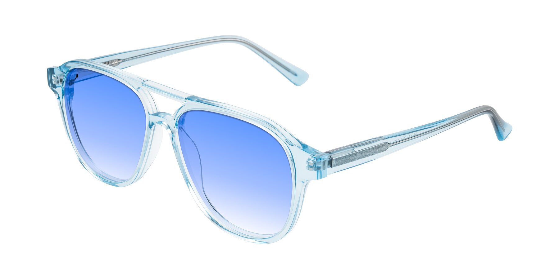 Angle of Jalon in Light Blue with Blue Gradient Lenses
