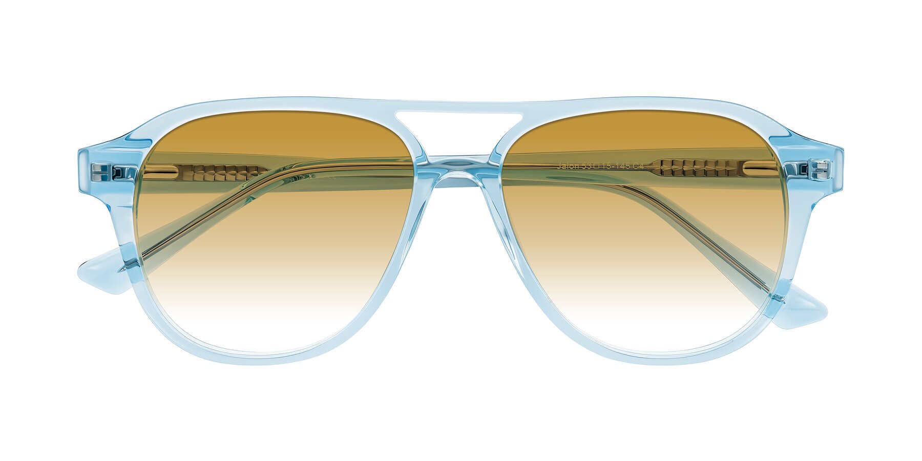 Folded Front of Jalon in Light Blue with Champagne Gradient Lenses