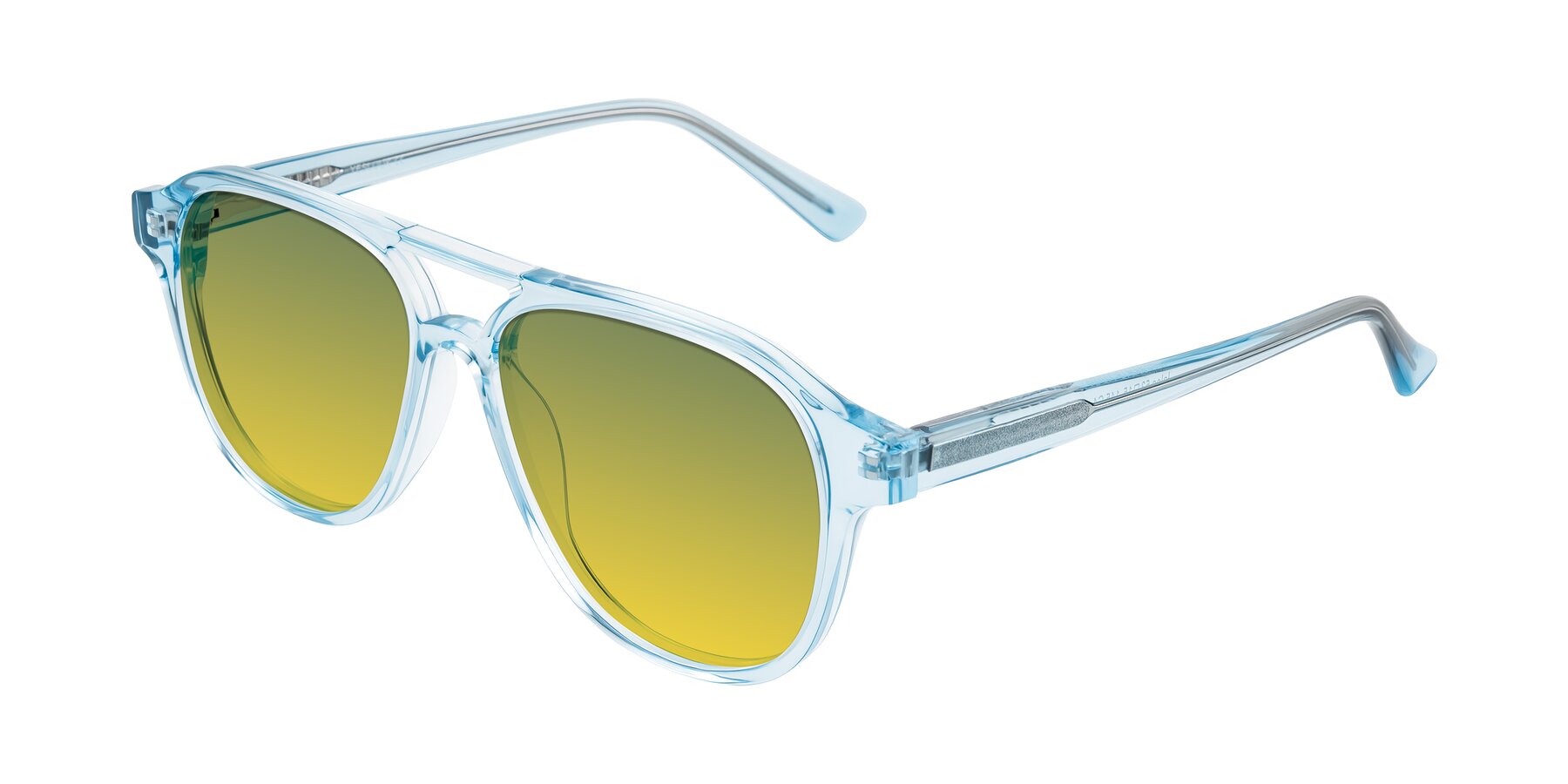Angle of Jalon in Light Blue with Green / Yellow Gradient Lenses