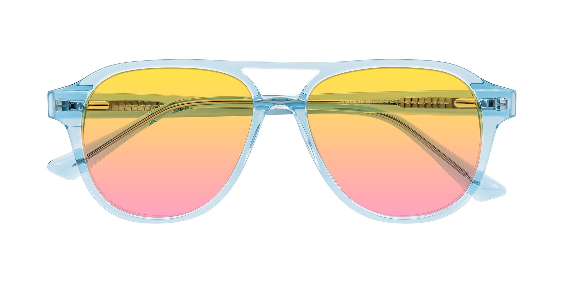 Folded Front of Jalon in Light Blue with Yellow / Pink Gradient Lenses