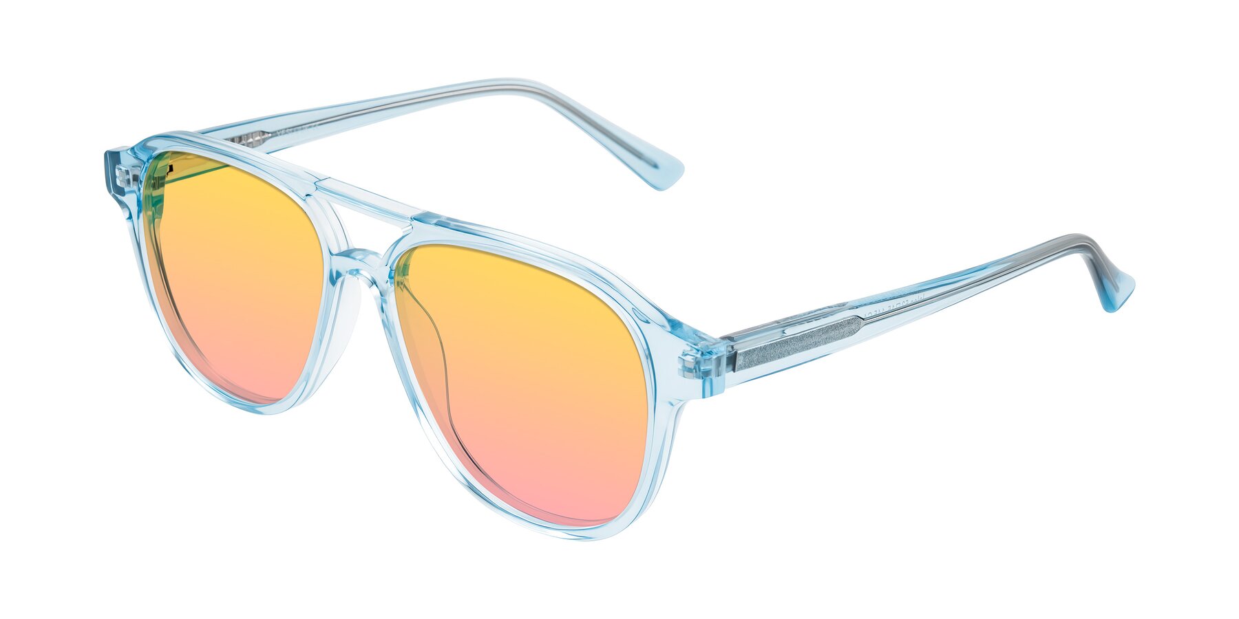 Angle of Jalon in Light Blue with Yellow / Pink Gradient Lenses