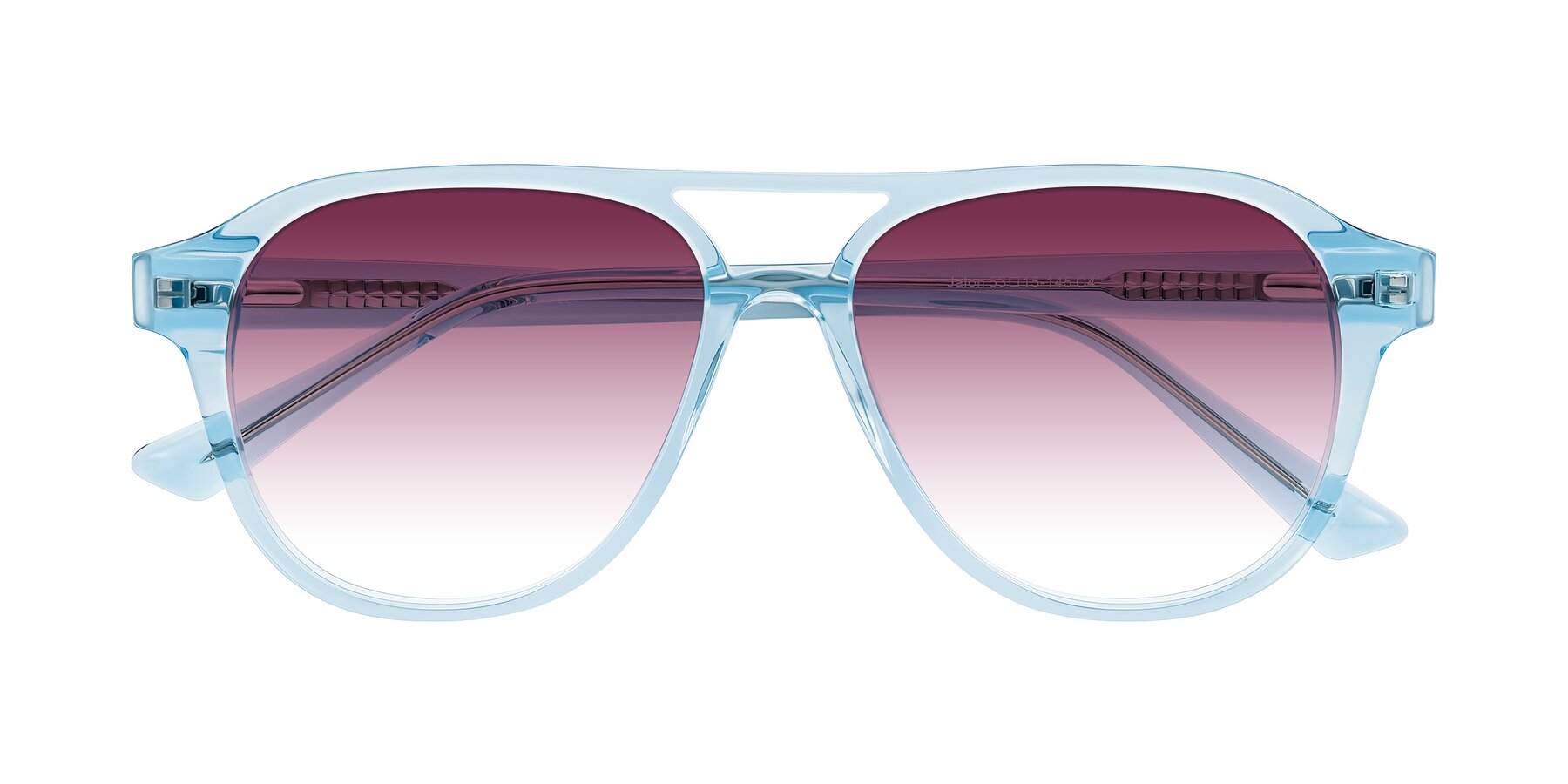 Folded Front of Jalon in Light Blue with Wine Gradient Lenses