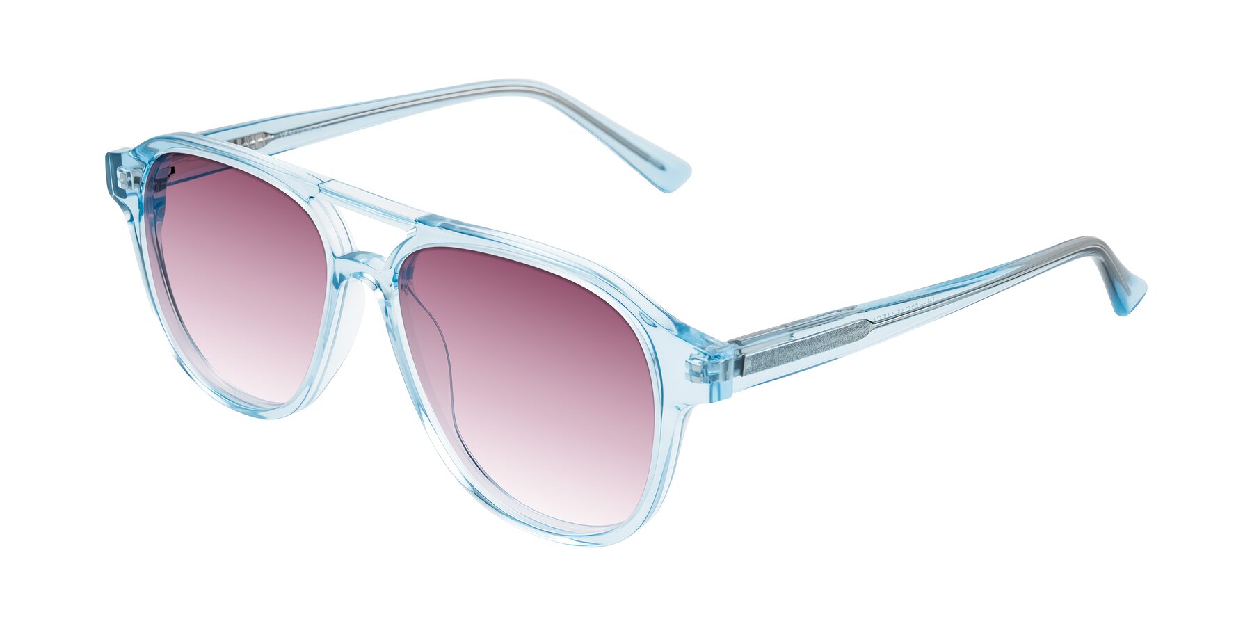 Angle of Jalon in Light Blue with Wine Gradient Lenses