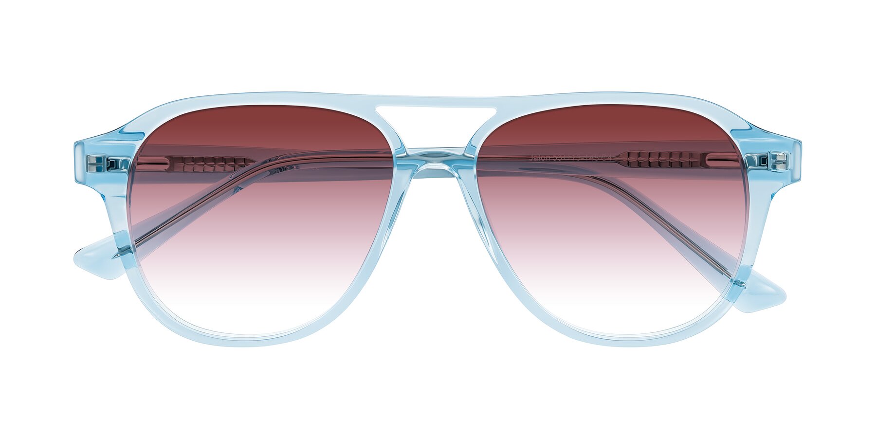 Folded Front of Jalon in Light Blue with Garnet Gradient Lenses
