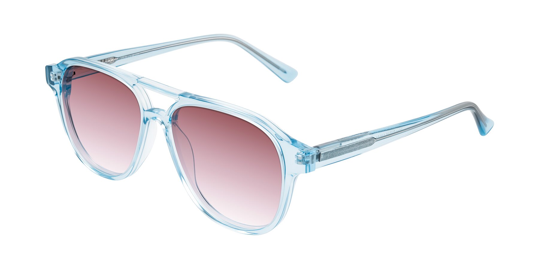 Angle of Jalon in Light Blue with Garnet Gradient Lenses