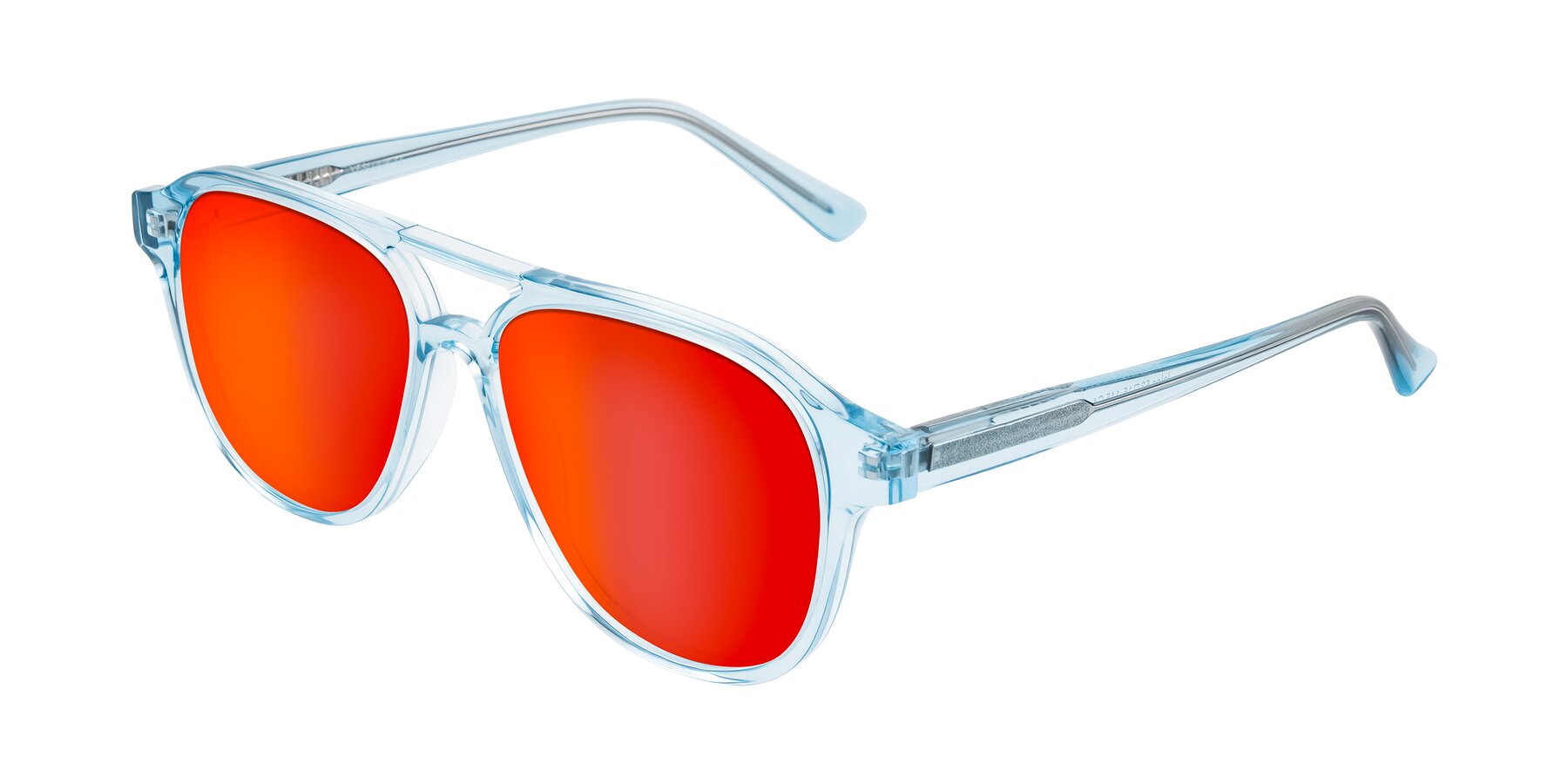 Angle of Jalon in Light Blue with Red Gold Mirrored Lenses
