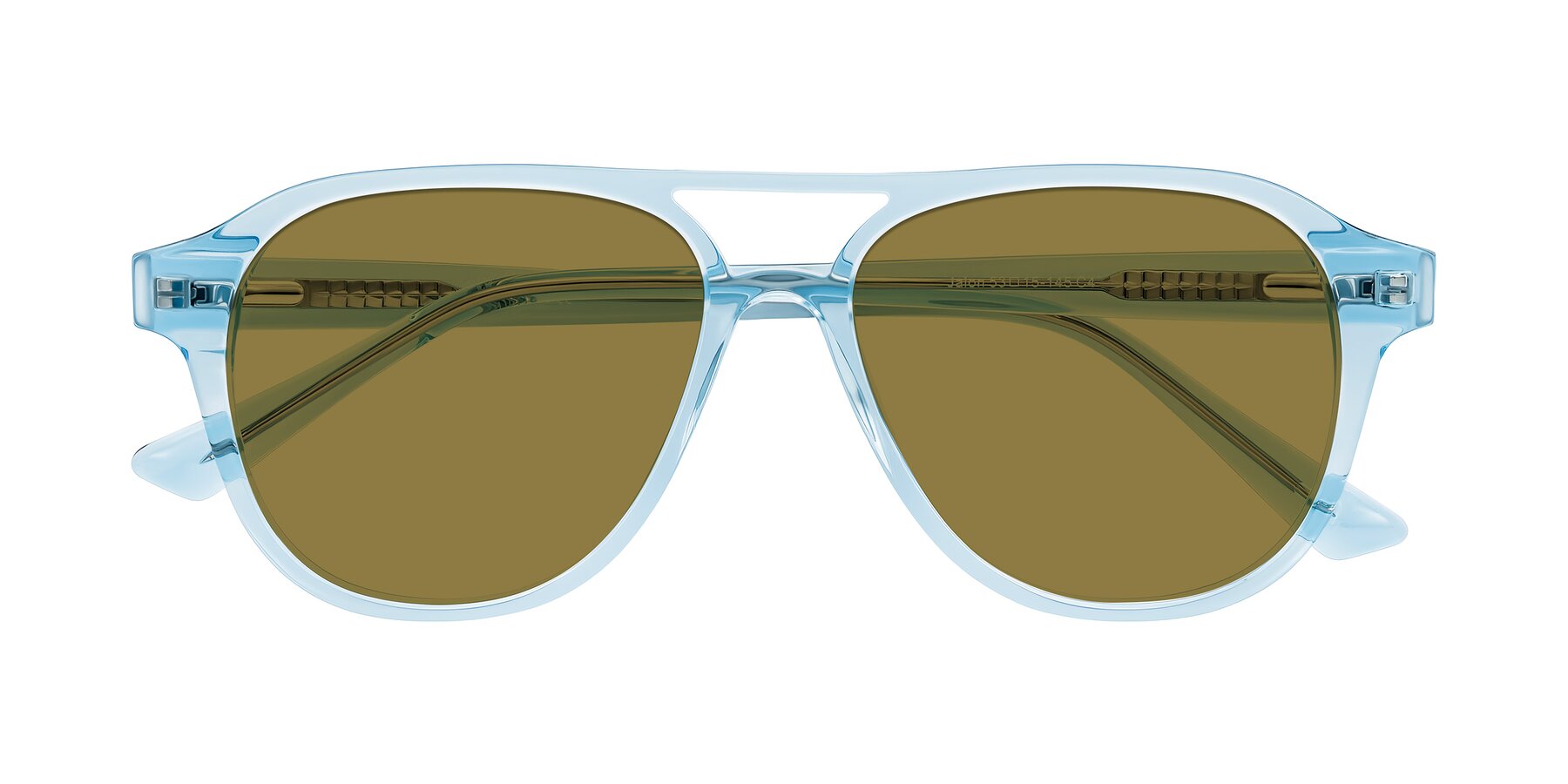 Folded Front of Jalon in Light Blue with Brown Polarized Lenses