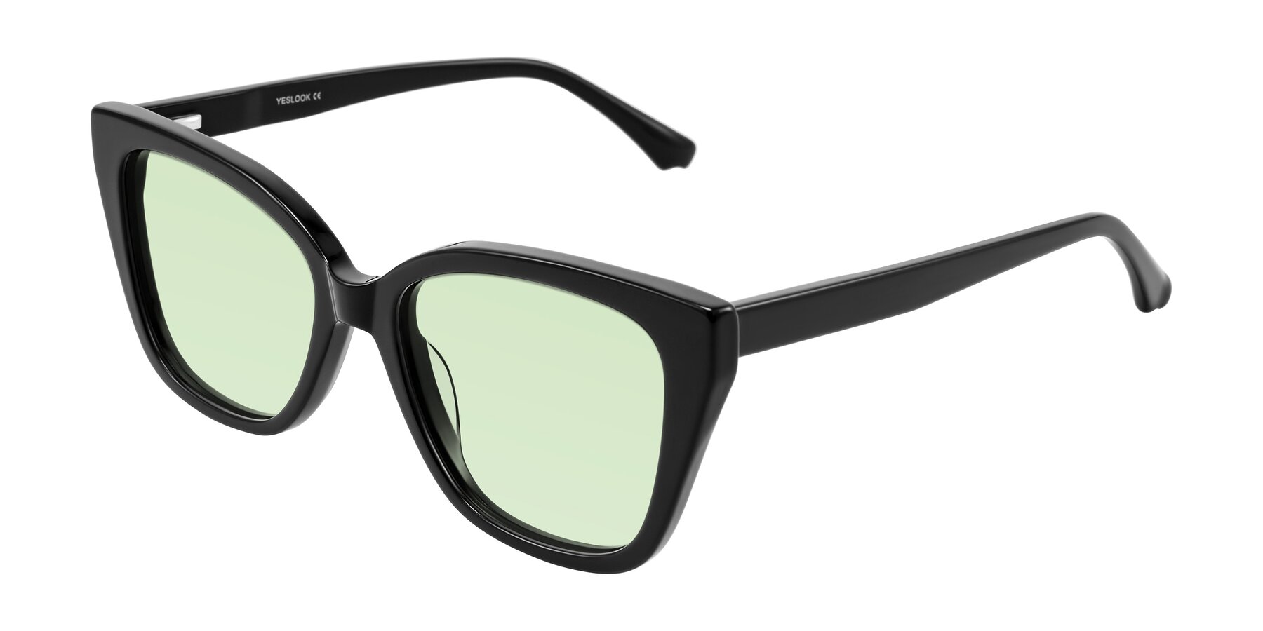 Angle of Kahlem in Black with Light Green Tinted Lenses