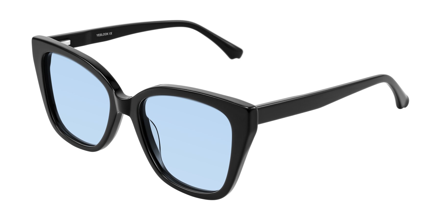 Angle of Kahlem in Black with Light Blue Tinted Lenses