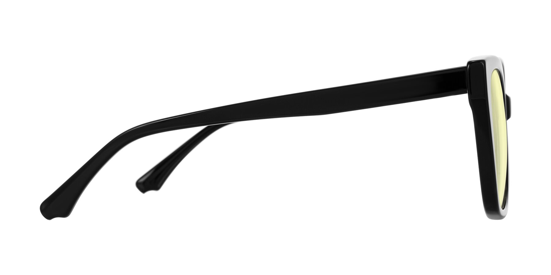 Side of Kahlem in Black with Light Yellow Tinted Lenses