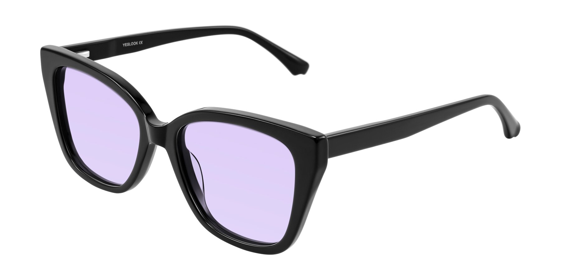 Angle of Kahlem in Black with Light Purple Tinted Lenses