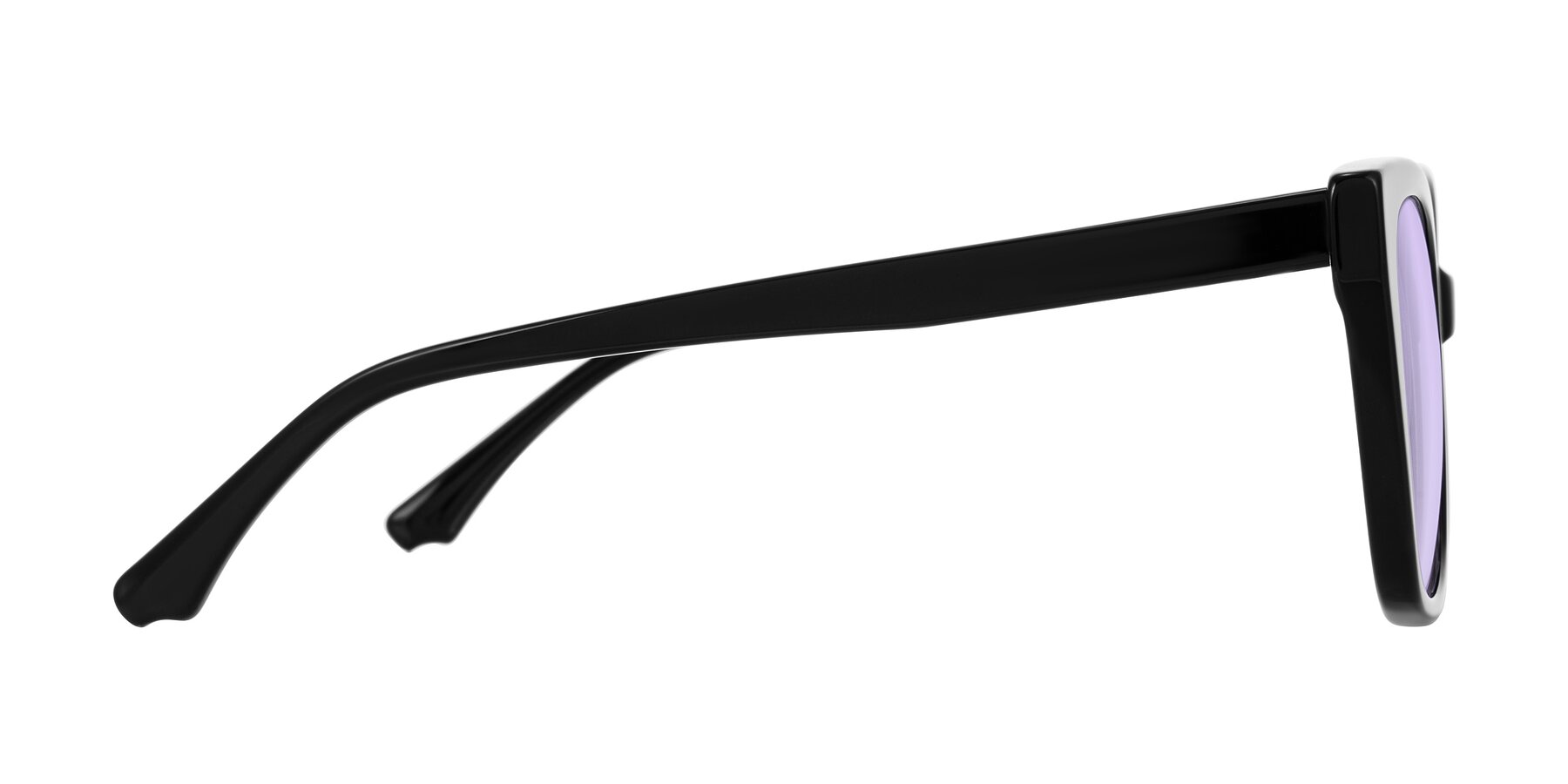 Side of Kahlem in Black with Light Purple Tinted Lenses