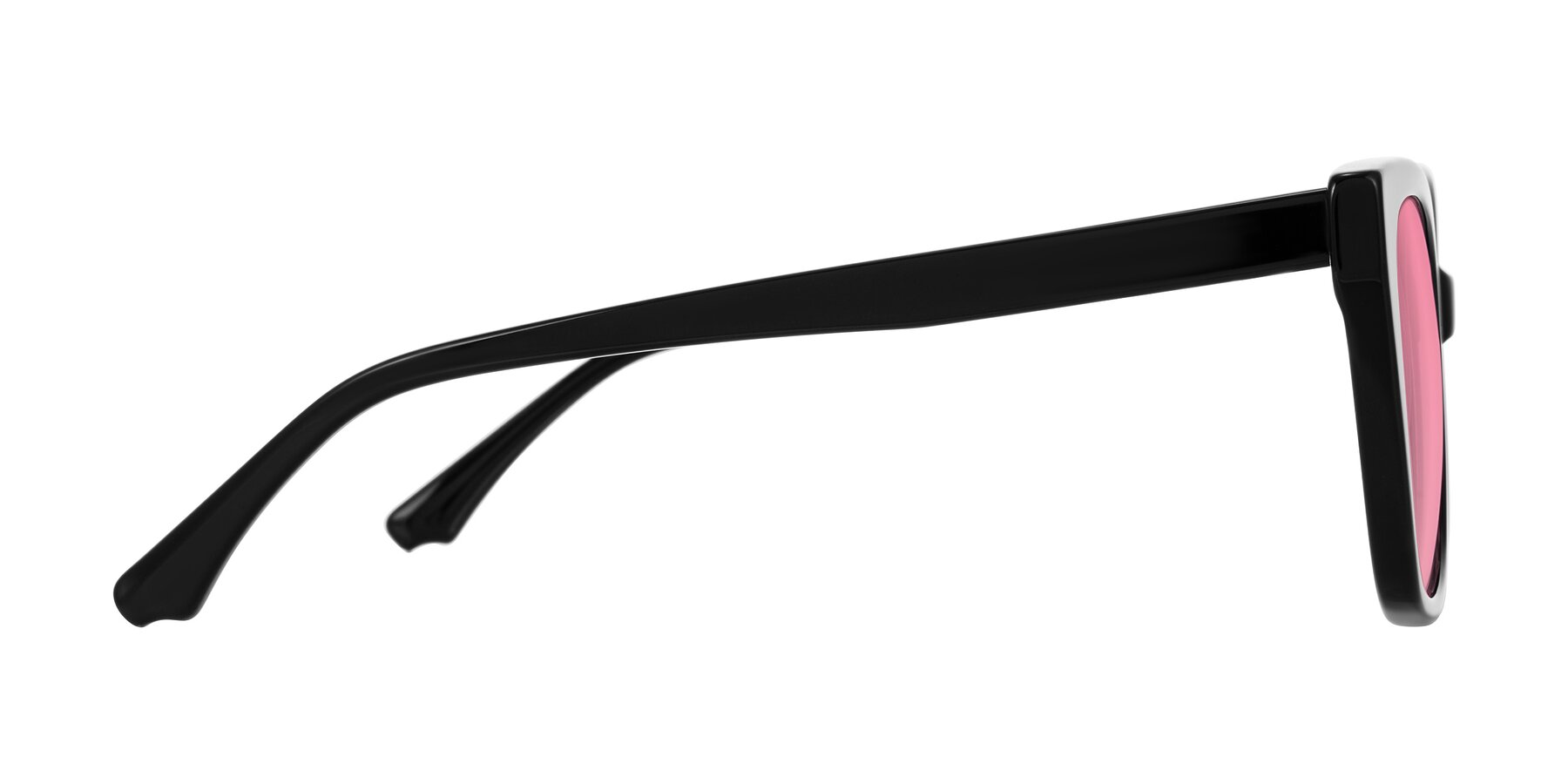 Side of Kahlem in Black with Pink Tinted Lenses