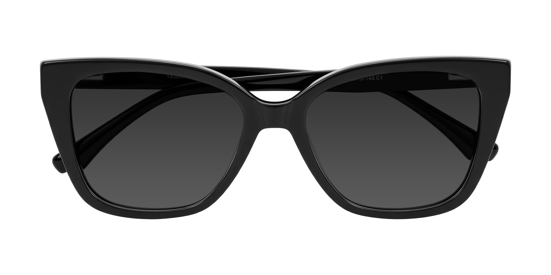 Folded Front of Kahlem in Black with Gray Tinted Lenses