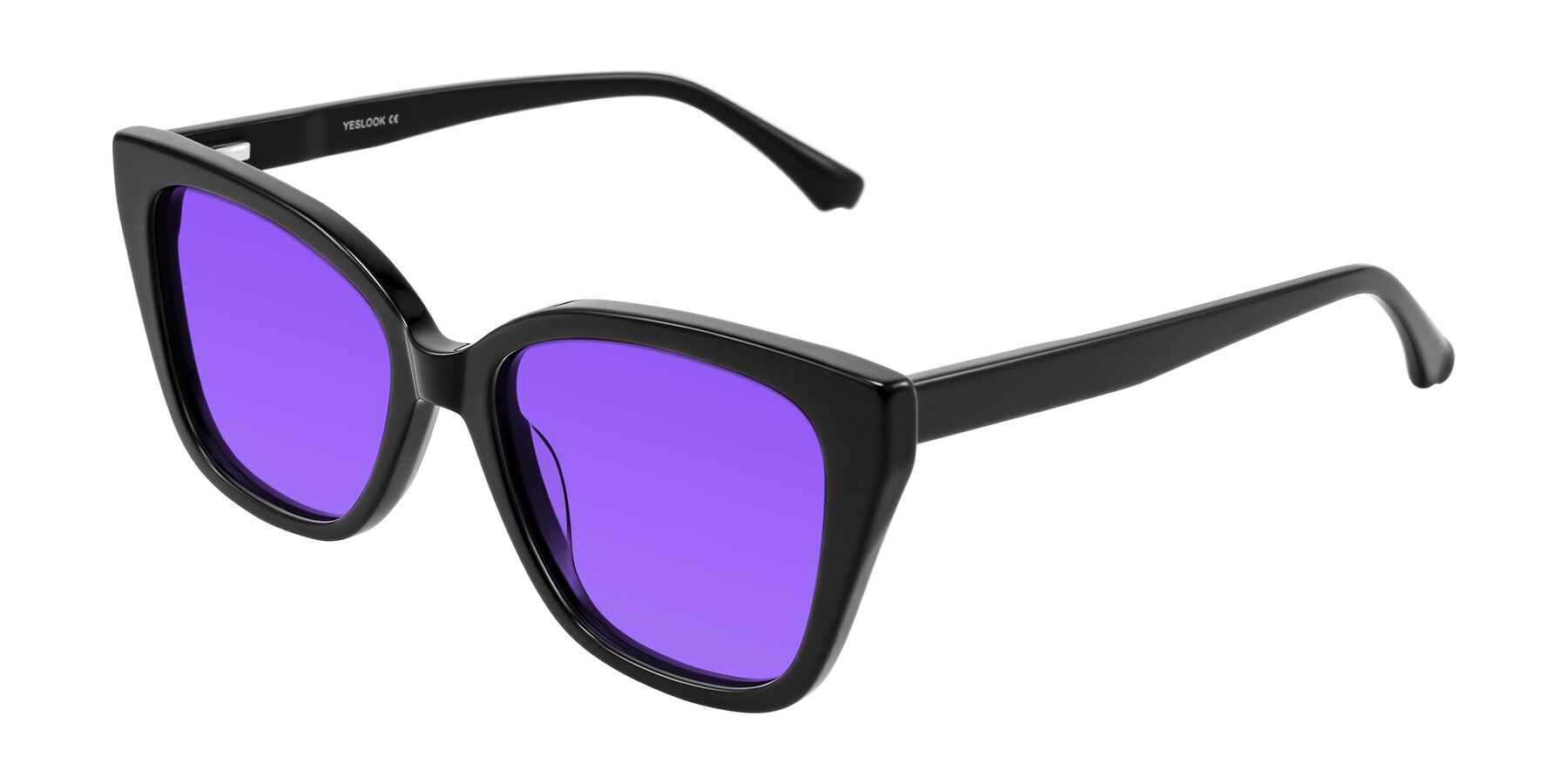 Angle of Kahlem in Black with Purple Tinted Lenses