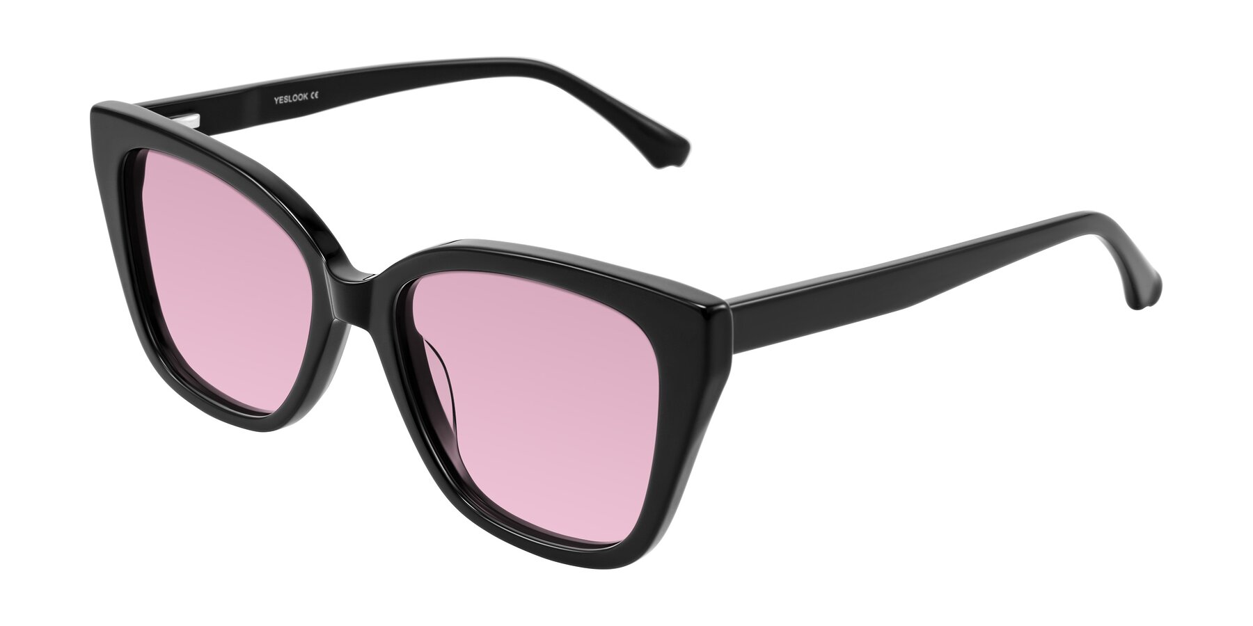 Angle of Kahlem in Black with Light Wine Tinted Lenses