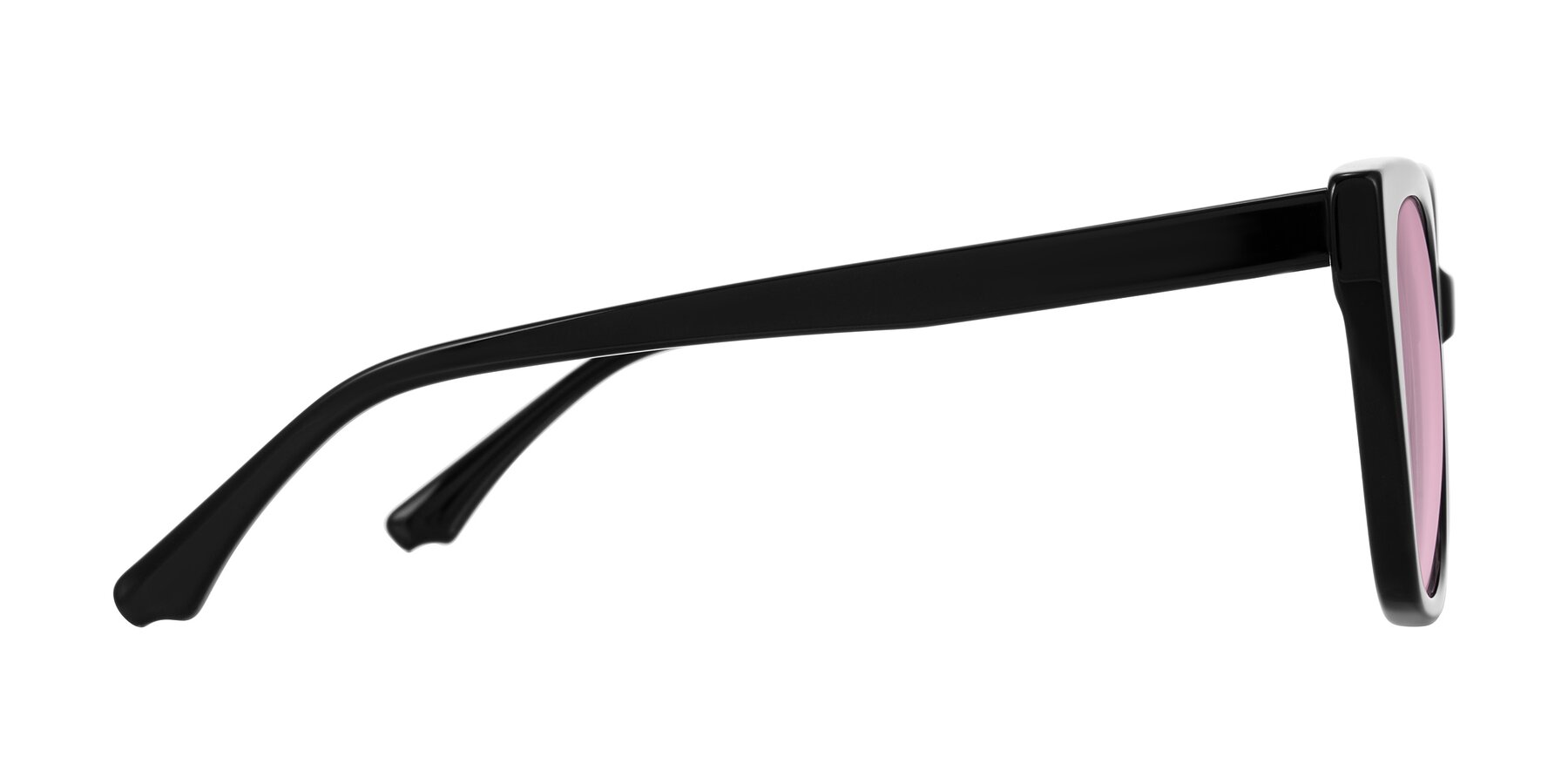 Side of Kahlem in Black with Light Wine Tinted Lenses
